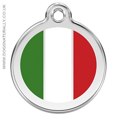Italian Flag Dog ID Tag (3x Sizes)